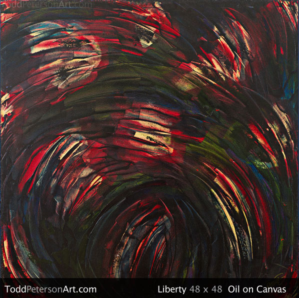 Liberty oil on canvas painting from Todd Peterson's Passion Collection